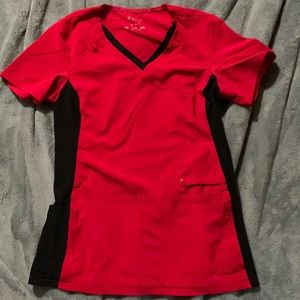 XS Red Cherokee iFlex Scrub Top